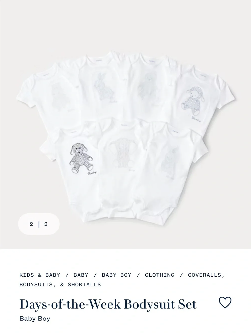 Ralph Lauren White Infant Onesies set of 7